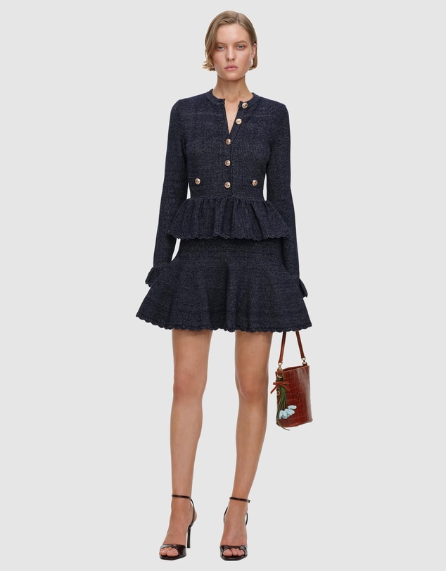 Self Portrait - Textured Knit Mini Dress