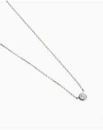 Kirstin Ash - Petite Birthstone Necklace April White Topaz