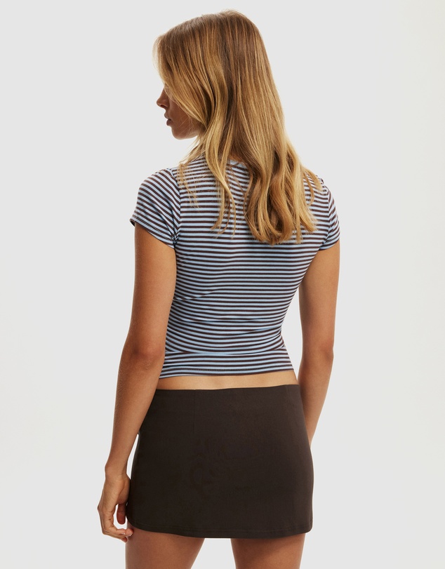 Cotton On - Stretch Belted Micro Mini Skirt