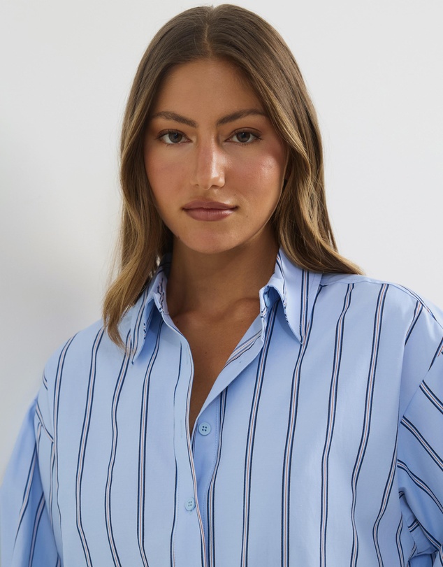 Atmos&Here - Harriet Oversized Stripe Cotton Shirt