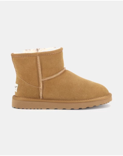 AusWooli Ugg Boots - Bondi Sheepskin Signature Short Ankle Boots