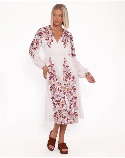 Petal & Pup - Narissa Long Sleeve Midi Dress - Floral