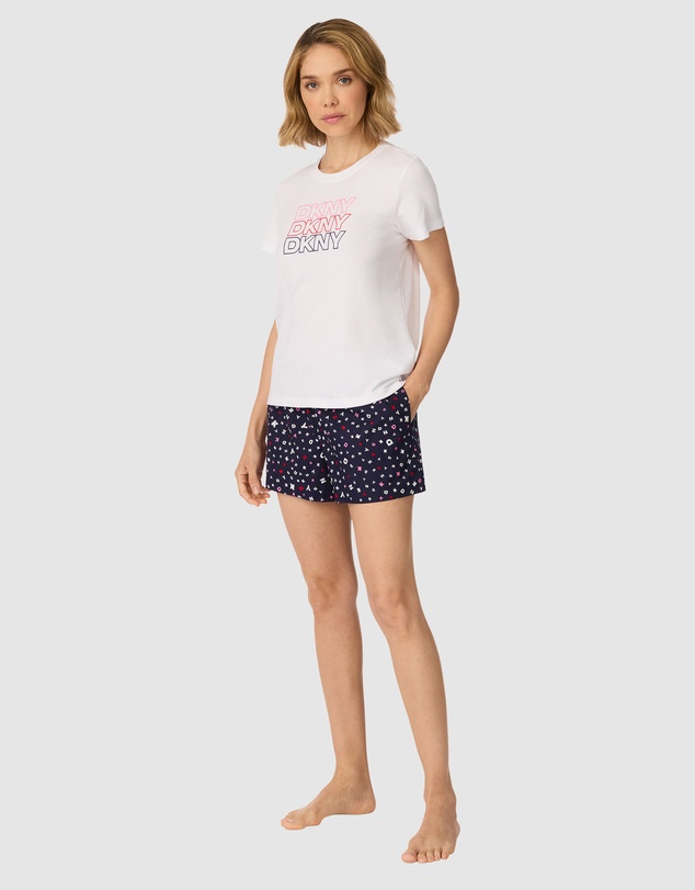 DKNY - Cotton Short Sleeve T-Shirt & Shorts Pyjama Set
