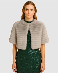 Honey and Beau - Casablanca Faux Fur Cape