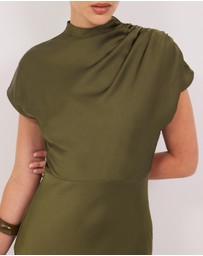 Calli - Easton Satin Midi Dress