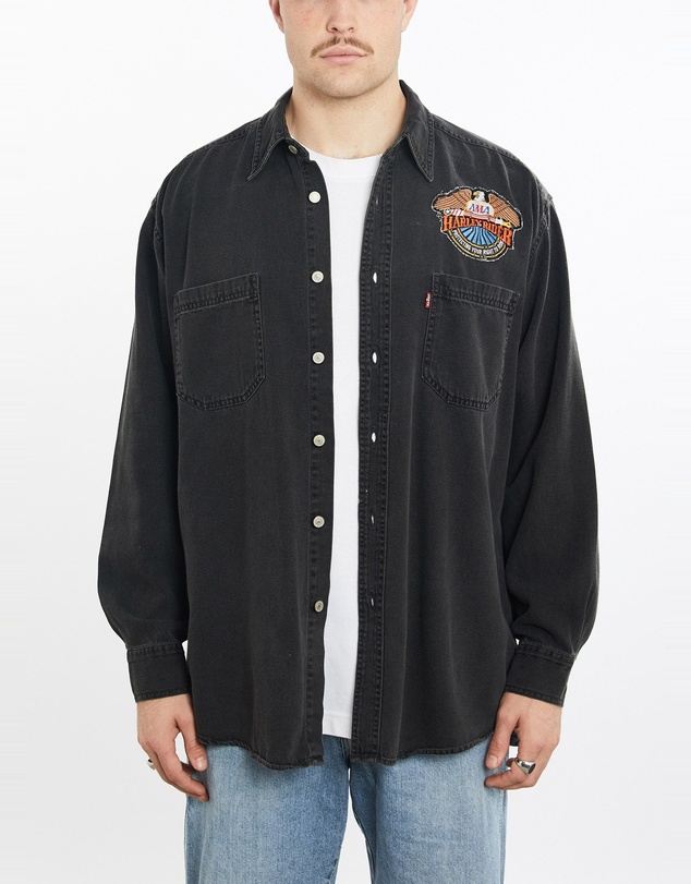 Vintage by The Real Deal - Pre Loved - Vintage Levi's Harley Davidson Button Up Shirt