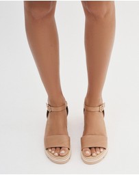 Jo Mercer - Katie Mid Heel Wedge Sandals