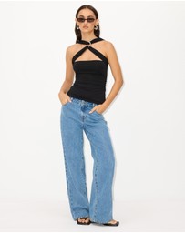Dazie - Jordan Cross-Neck Top