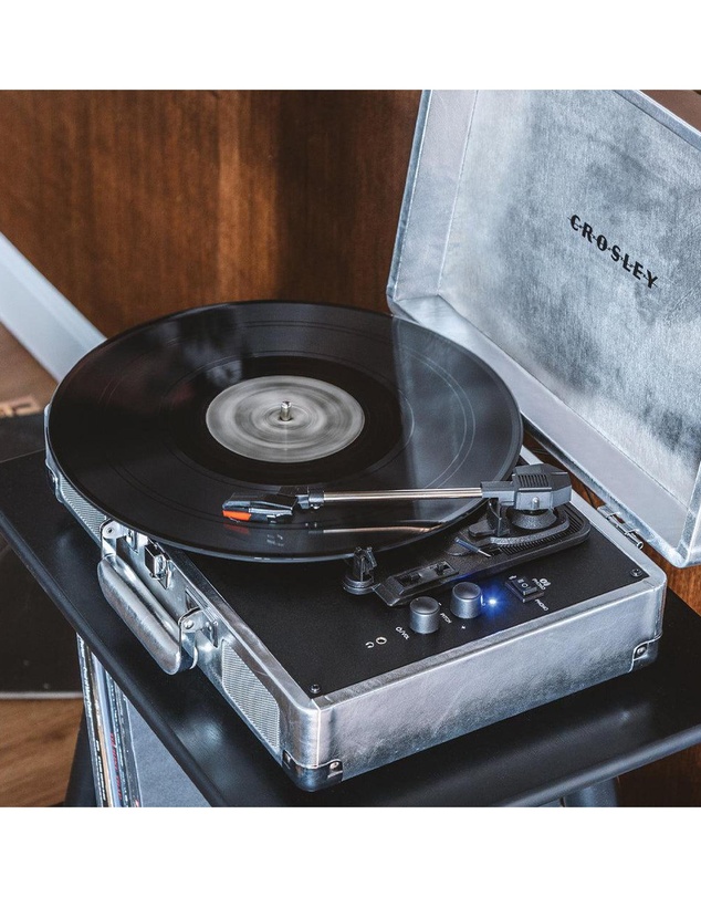 Crosley - Crosley Cruiser Bluetooth Portable Turntable - Silver