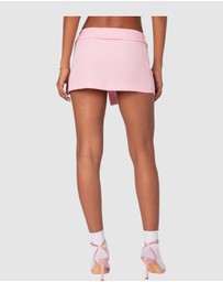 EDIKTED - Selena Asymmetric Wrap Mini Skirt