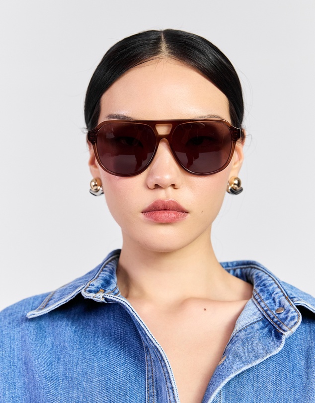 SABEN - Marlo Sunglasses Sheer Brown