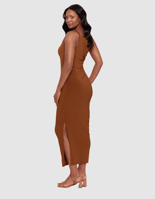 Miraclesuit Shapewear - Maxi Bodycon Shaping Dress With Side Slit
