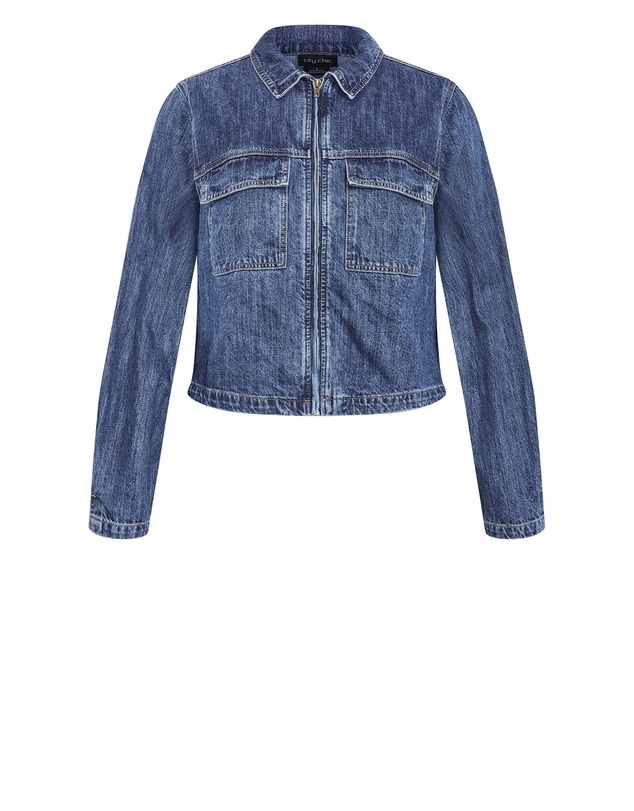 City Chic - Denim Utility Jacket