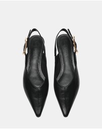 Steve Madden - Sianna Black Leather Flats