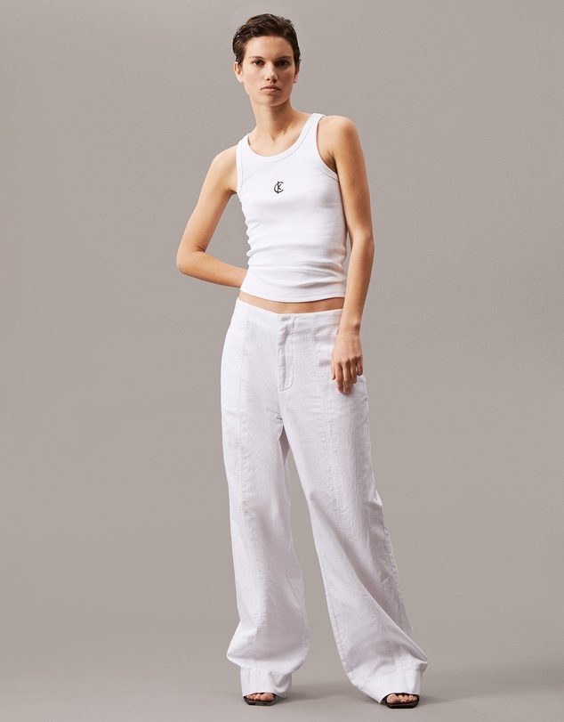 Calvin Klein Jeans - Ribbed Cotton Logo Tank Top