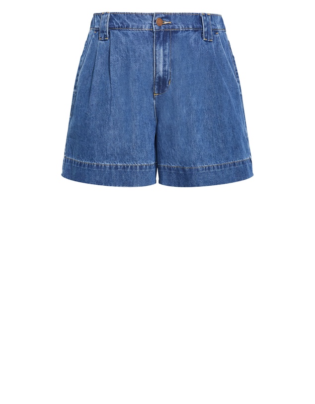 City Chic - Plus size Lia Denim Short - mid wash