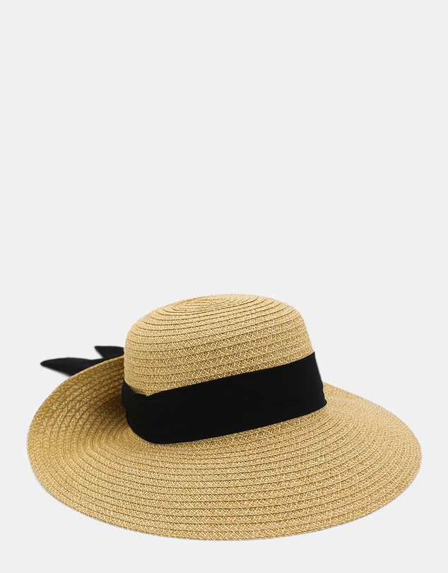 Morgan & Taylor - Shay Braided Straw Sun Hat in Natural Beige
