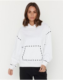 ALEXANDRA - Dashes Jumper White