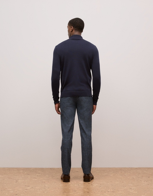 Trenery - Merino Half Zip in Navy
