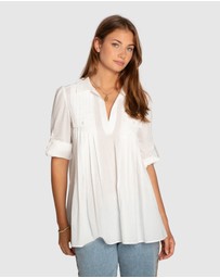 Belle & Bloom - Catch Feelings Pintuck Shirt