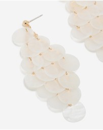 Lovisa - White Genuine Shell Waterfall Drop Earrings