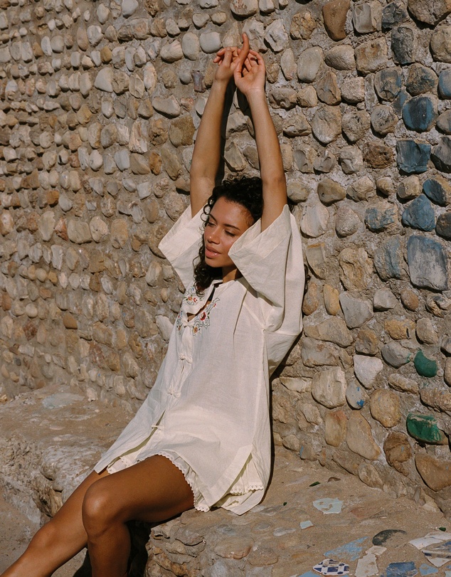 KINGA CSILLA - Reka Embroidered Berry Shirt