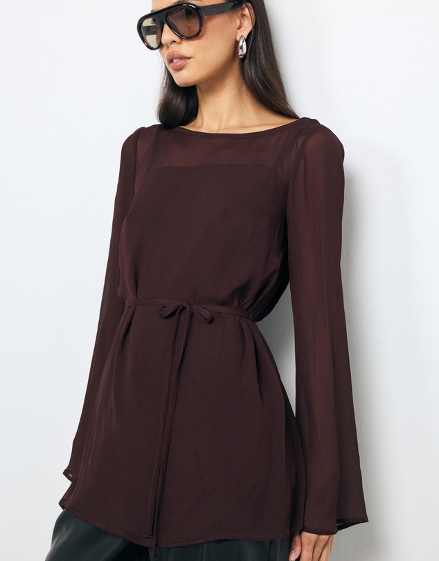 AERE - Donna Georgette Flowy Top