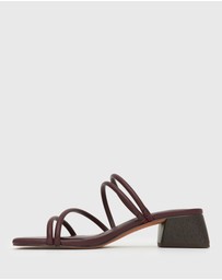 Betts - Hallie Low Wooden Block Heel Mules