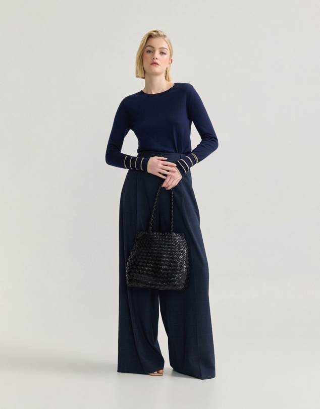 Oxford - Raven Metallic Stripe Knit