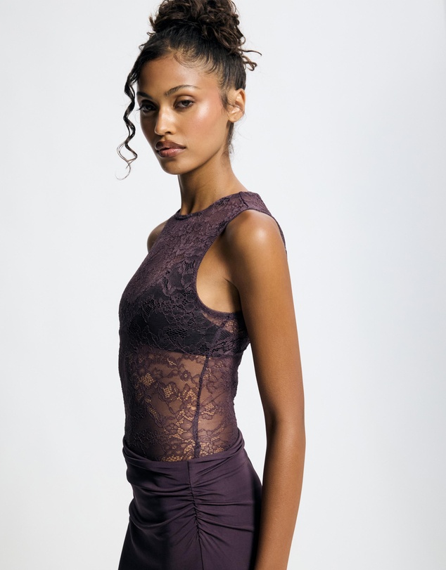 Lover - Odette Lace Contrast Maxi Dress