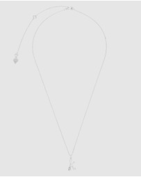 Wanderlust + Co - Alphabet Bubble Silver Necklace - Letter K