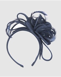 Max Alexander - Felt Navy Flower Fascinator