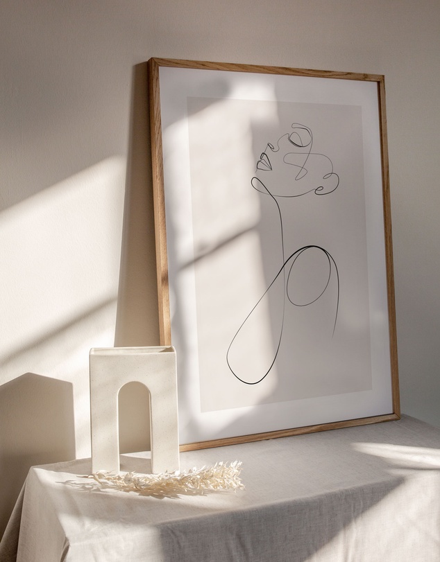 Olive et Oriel - Line Figure V Art Print