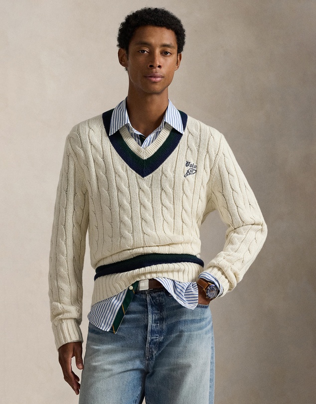 Polo Ralph Lauren - Embroidered Cotton-Blend Cricket Sweater