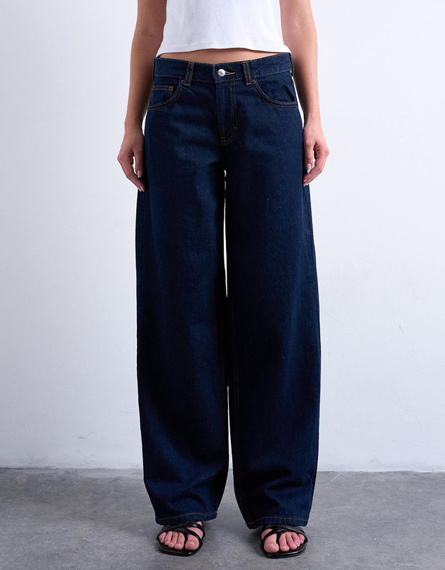 TOPSHOP - Cinch LR Wide Dnm Jeans DB Noos
