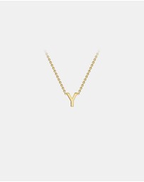 Zoe Olivia - 9K Gold Initial Y Necklace