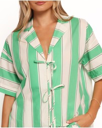 Petal & Pup - Shailene Top - Green Stripe