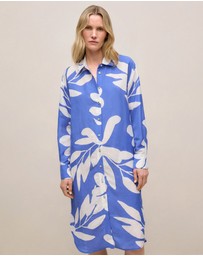 Trenery - Marea Relaxed Shirt Dress in Vivid Blue
