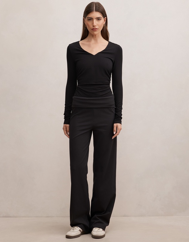 Forever New - Wren Fold Waist Wide Leg Pants