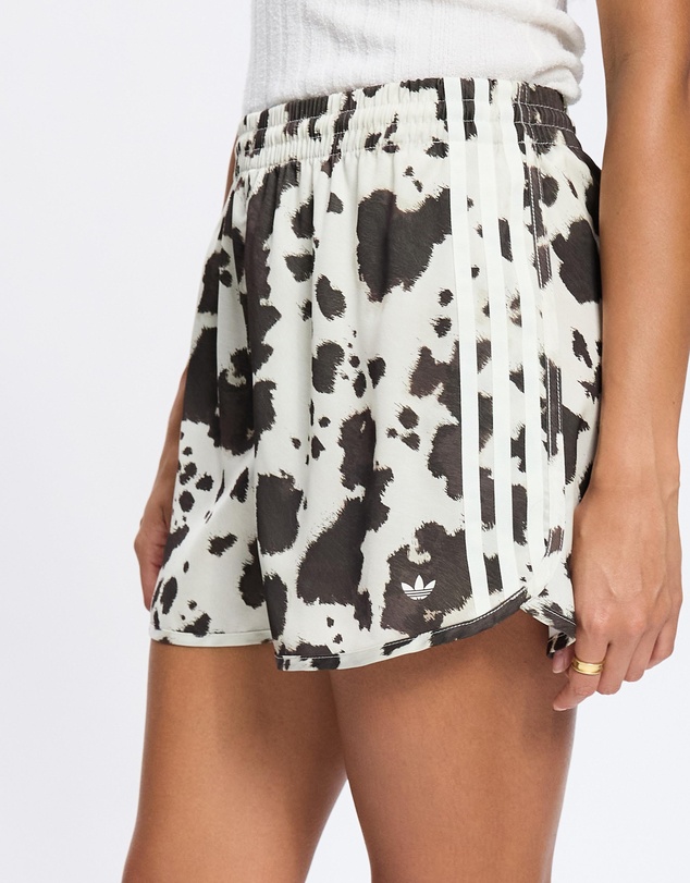 adidas Originals - Satin Cow Print Shorts