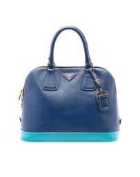 Pre-Loved by Azura Reborn - Pre-Loved Bicolor Saffiano Lux Promenade Dome Handbag