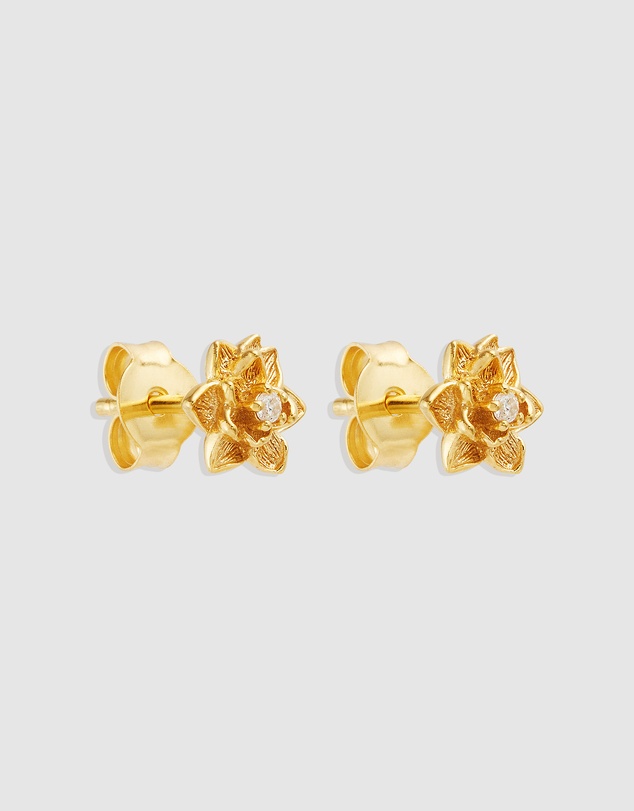 By Charlotte - Bloom Within Lotus Stud Earrings