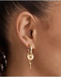 MIMCO - Lockette Charm Hoop Earrings
