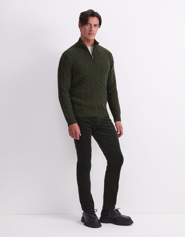 Sportscraft - Cable Knit Quarter Zip