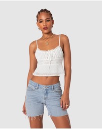 EDIKTED - Wendy Tie Back Lacey Top