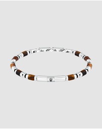 Maserati - Maserati Men's Iconic Agate Tiger Eye Bracelet