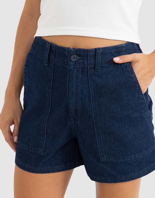 Rhythm - Fatigue Denim Shorts