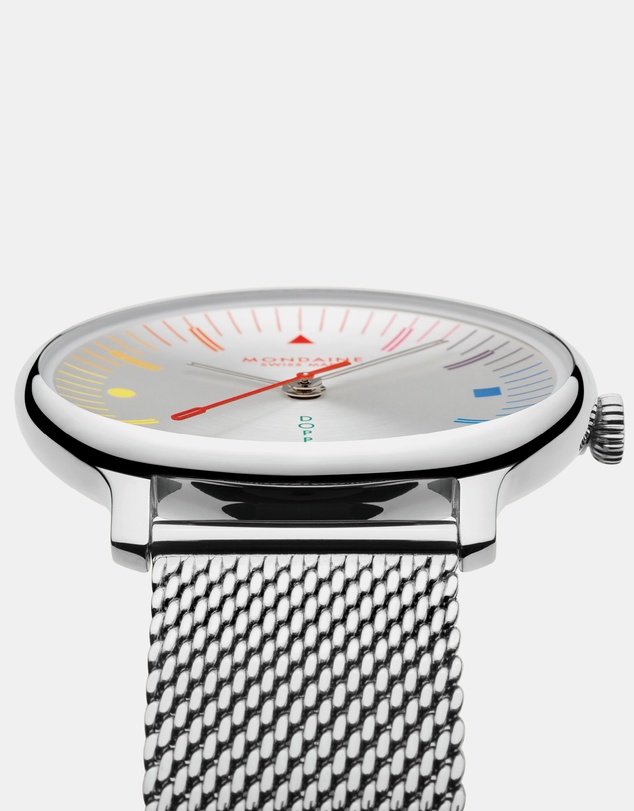 Mondaine - Mondaine Doppio Bauhaus Stainless Steel 33mm Watch