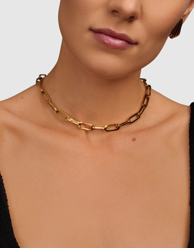 Nialaya Jewellery - Gold Link Chain Necklace