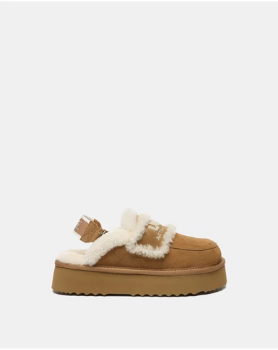 EVERAU - Australian Shepherd Ugg Rilee Platform Cow Suede Upper House Shoes